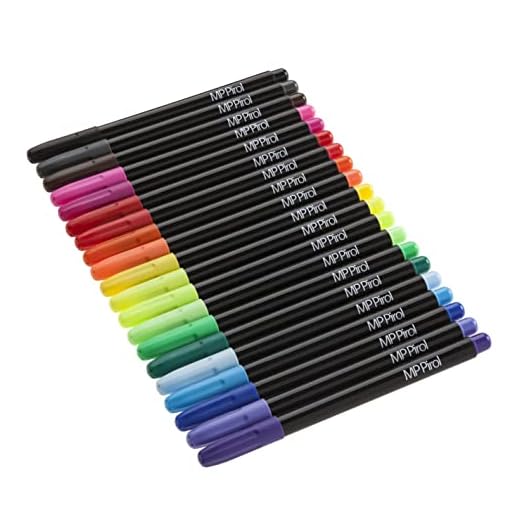MP PIROL Juego De 20 Rotuladores Textiles Permanentes y Lavables a Máquina Se Secan Rápido No Son Tóxicos Con Punta Fina Perfectos Para Camisetas Zapatos Bolsas Papel Con Estuche De Tela De Regalo