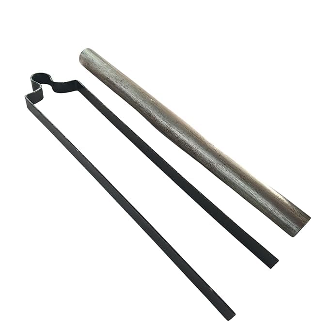 Fire Starter Rod with Striker, Metal Ferrocerium Rod, Survival Tool with Black Straps