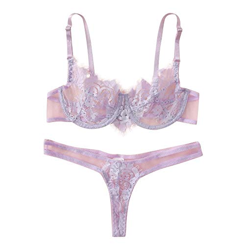 Sous-vêtements transparents de nuit en dentelle fine et finitions luxe
