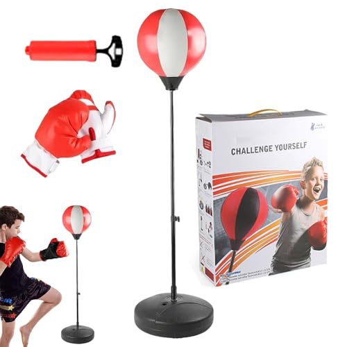 Bolsa de boxeo para guantes, bolsa de boxeo y guantes, juego de saco de boxeo de juguete, bolsa de boxeo ajustable en altura, juguete deportivo, juego de bolsas de boxeo, juguete con guantes para