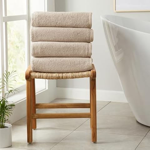 Great Bay Home Taupe Bath Towels Set Cover