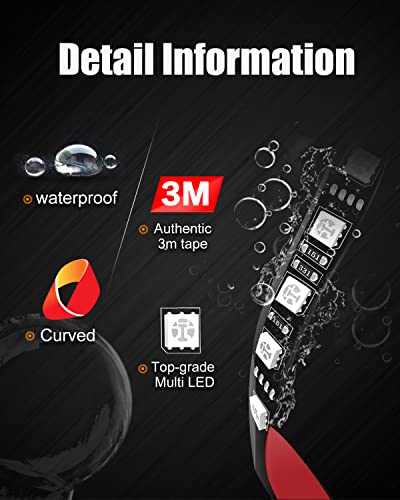 Image of 8 PCS Motorcycle LED Underglow Kit with RF Remote Multi-Color Motorcycle Lights Waterproof RGB LED Strips for Harley Honda Kawasaki Suzuki Indian