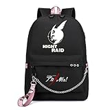GO2COSY Anime Akame ga KILL Backpack School Bag Night Raid Daypack Shoulder Bag with USB Port 6