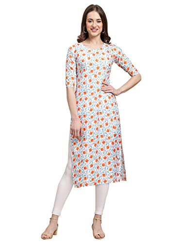Image of Pinkmint Women's Crepe Digital Print Straight Kurta [Pack of 6] (CKE-329-353-330-333-341-343)