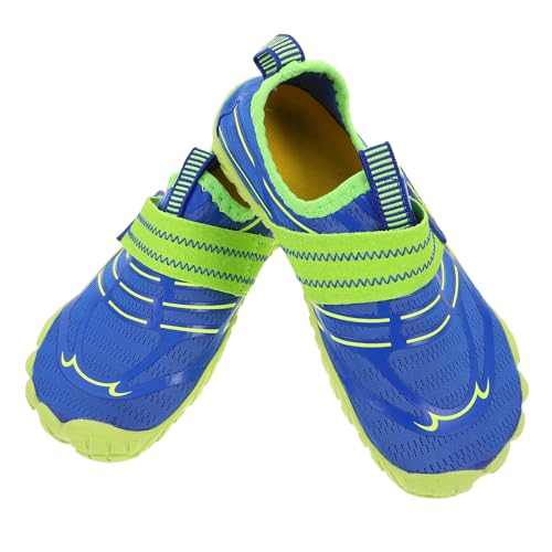 Zapatillas de agua antideslizantes talla 30 con suela transpirable azul para playa