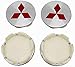 4 Stück 58mm Auto Radnabenkappen Nabendeckel für Mitsubishi ASX Ralliart Outlander Lancer Pajero Eclipse Galant, Radnabenabdeckung Center Felgendeckel Radkappen Wheel Caps Nabenkappen mit Logo