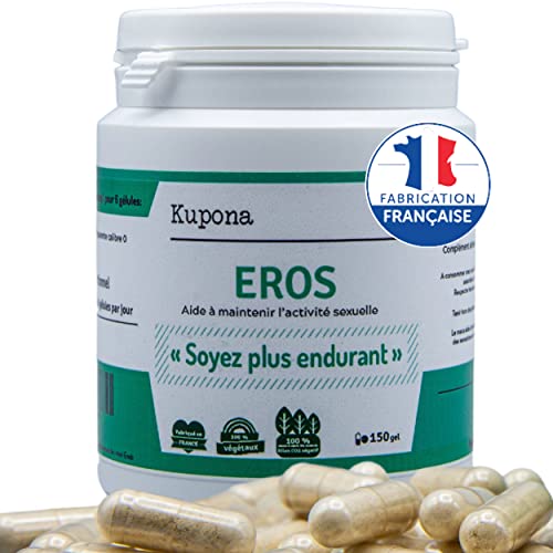 Eros | Maca Bio 150 gélules | Fabriqué en France | Booster vos Performances et Gagnez en Fertilité | 100% Poudre de Maca du Pérou | Conçue pour Hommes et Femmes | Posologie : 3 à 6 par jours Cover
