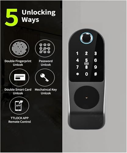 Serrure connectée Wi-Fi sans clé avec code d'accès numérique et application Tuya - 5