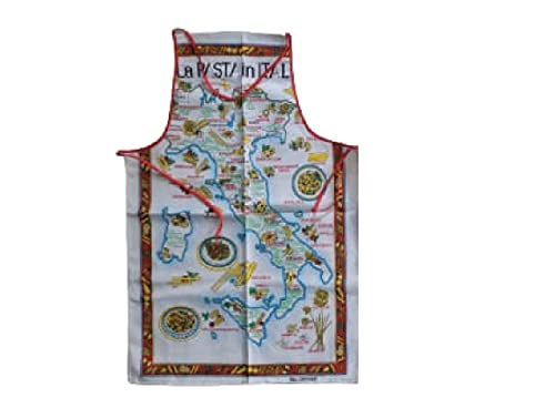 Tabliers de cuisine XL avec lacets motif Italie pâtes pour homme et femme