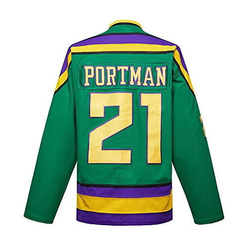 Mighty Ducks Jersey Movie Ice Hockey Jersey S-XXL Charlie Conway #96 Adam Banks #99, 90S Hip Hop Clothing for Party
