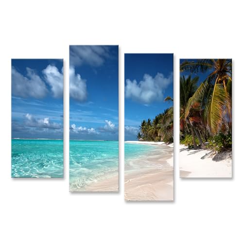 Tableau sur toile magnifique lagune des Maldives pour amateurs de voyage