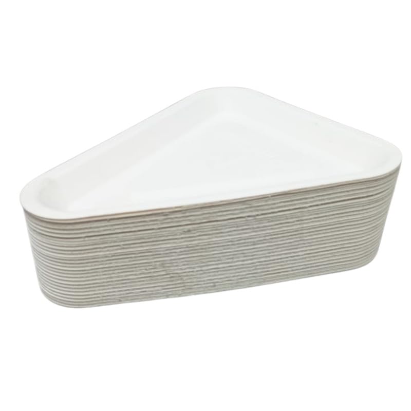 WIIES Paper Plates Disposable Snacks Plate 5 Inch Pack of 50 Pcs Triangle White Sugarcane Small Plate for Cake Serving Snacks (B0D2PHH8Q2) Amazon Price History, Amazon Price Tracker