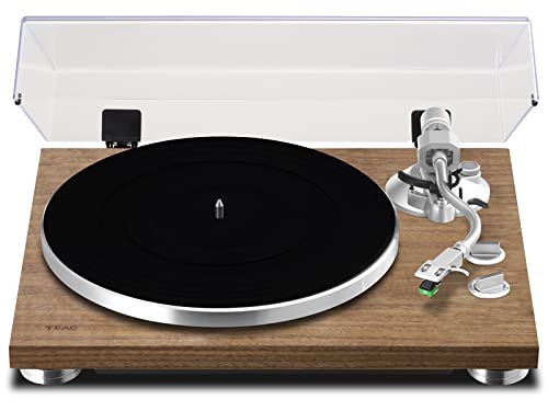 TEAC TN-400BT Manual Belt-Drive Bluetooth Turntable, Walnut