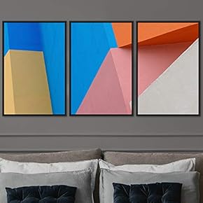 signwin 3 Piece Framed Canvas Wall Art Abstract...