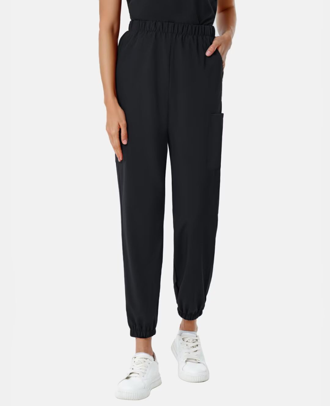 Scrubs for Women Set, V-Neck Scrubs Top & Jogger Pants Medical Scrubs Set with 8 Pockets, Yoga Waistband - Image 5