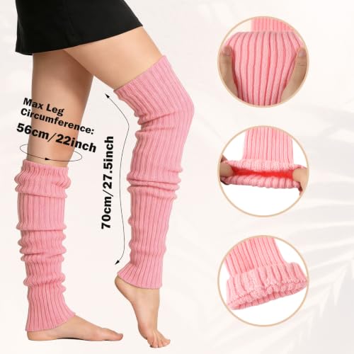 Image of XEPST 2 Pairs Leg Warmers for Women, High Boot Cuffs Knitted Boot Topper Warmers Over Knee Footless Socks for Winter Warmer