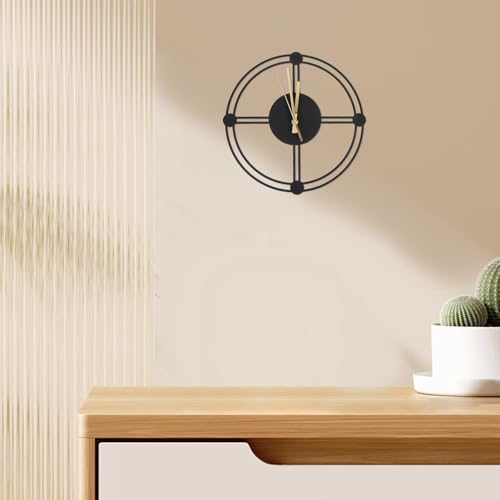 Reloj de pared metálico rectangular HOMOCONO para jardín exterior y salas 7
