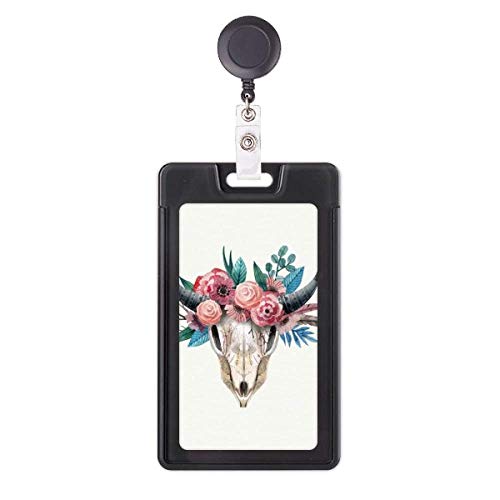Funda retráctil para tarjetas con diseño de hueso de oveja y rosa de alta resistencia