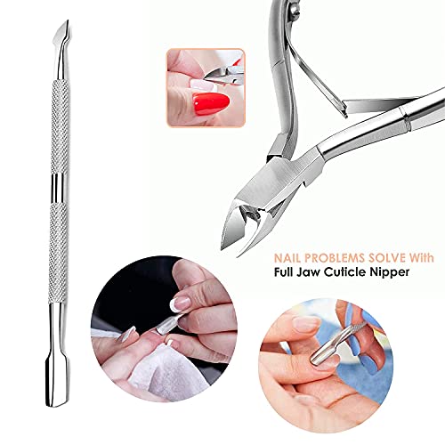 Red Square 1Pcs Cuticle Pusher Cuticle Remover 1pcs Cuticle cutter Professional Stainless Steel Cuticle Cutter Clipper Durable Pedicure Manicure Tools for Fingernails and... - Image 5