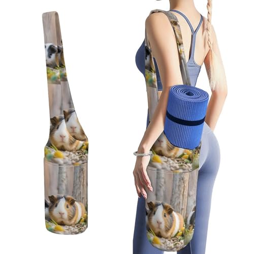 Sac de rangement pour tapis de yoga GuineaPig en toile avec grande poche