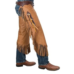 Weaver Leather Chinks with Basketweave Yoke Set, Vintage Cowboy, Large