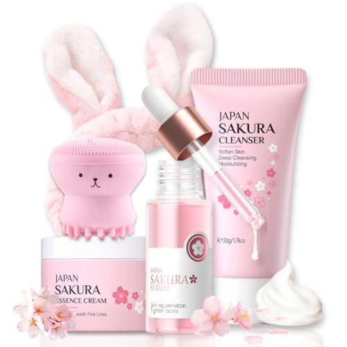 Skincare Set Sakura Teen Girls Gifts - Skin Care Set - Skincare for Teens 10-12 Hydrating - Travel...