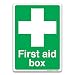 Produktbild British Standard First Aid Safety Sign - First Aid Box - by stika.co (self adhesive vinyl, 105mm x 148mm A6) by stika.co