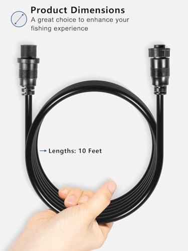 Replacement for Humminbird 720106-1, EC M3 14W10 Cable, 10\' 14-Pin Transducer Extension Compatible with XPLORE, APEX and SOLIX Series and Built-in MEGA Imaging On Select Minn Kota Trolling Motors