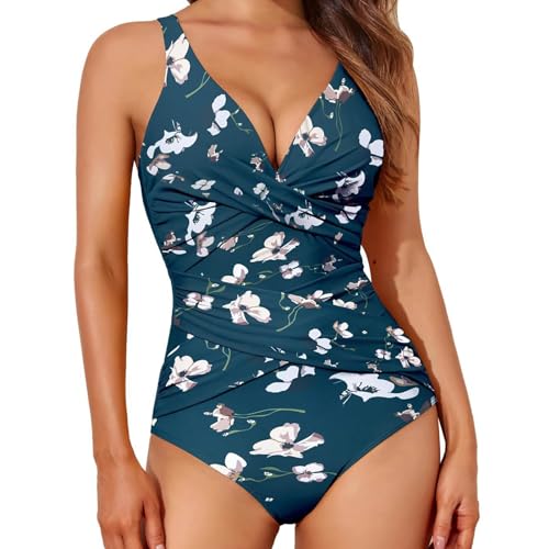 Traje de baño para mujer, 1 piezas, traje de baño menstrual, vaina de vientre plano, tankinis, mujer, trajes y trajes de una pieza de gran tamaño, push up acolchado, verde, S