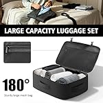 Travel Backpack, Extra Large 50L Flight Approved Carry on Backpack, Expandable Waterproof Business Suitcase Daypack Big Bag Fits 18.4 Inch Laptop, Black - Image 5