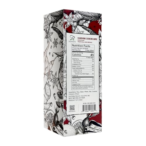 image for Soeos Shaoxing Wine, Shaoxing Rice Wine, Chinese Cooking Wine, Rice Co