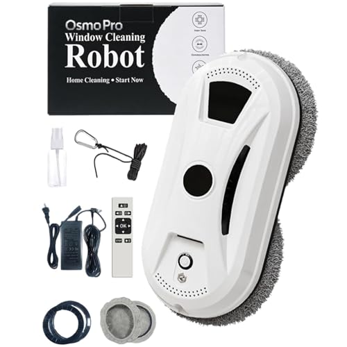 osmo pro Automatic Window Cleaning Robot Robot Window Cleaner with AI Intelligent Positioning & Edge Detection & Powerful Suction Anti-Drop Safety for High-Rise Glass & Large Bay Windows