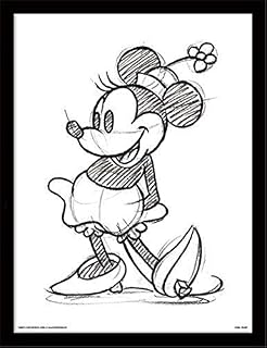 Disney Junior FP11130P-PL Minnie Mouse 30 x 40 cm "Single Sketched" Framed Print
