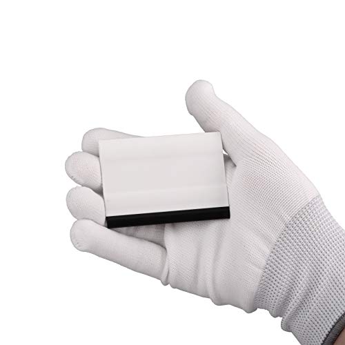 Ehdis Small Rubber Squeegee 3" Block Squeegee For Car Window Windshield,Film,Stickers,Decals And Vinyl Applicator,Kitchens, Glass, Shower,Counter Cleaning Tool, Pack Of 2-White #TOP5