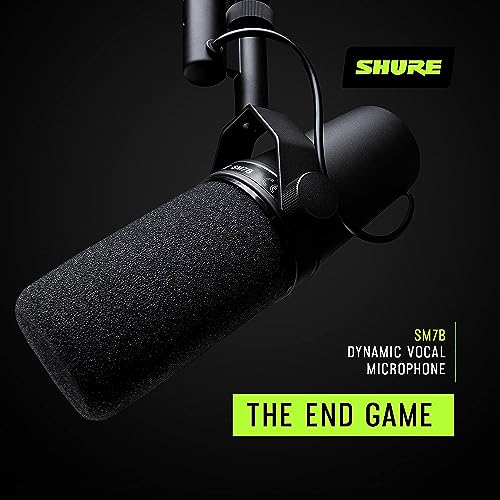 Shure SM7B Dynamic Vocal Microphone for Streaming, Podcast, & Recording with 20ft XLR Cable - Image 7