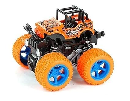 GEM CARPETS 4WD Monster Truck Offroad Cars Push and Go Toy Trucks Friction Powered Cars 4 Wheel Drive Vehicles for Toddlers Children Boys Girls Kids Gift Pack of 1