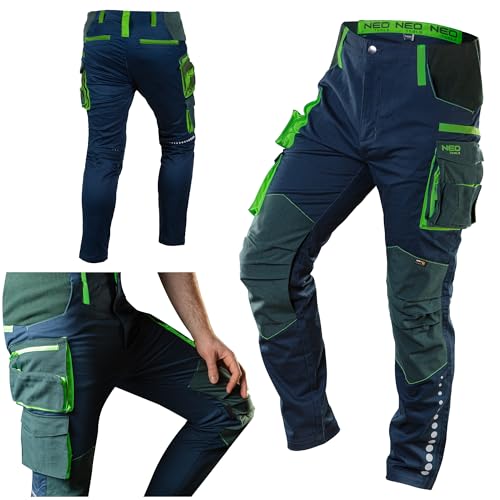 Produktfoto von NEO TOOLS Herren Premium Arbeitshose oder Set mit Jacke Gr. XS-3XL / 3% Elasthan, modisches Design, Hose -…