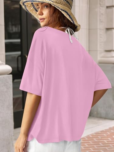 35% Off REORIA Women's Oversized V-Neck T Shirt - Image 5