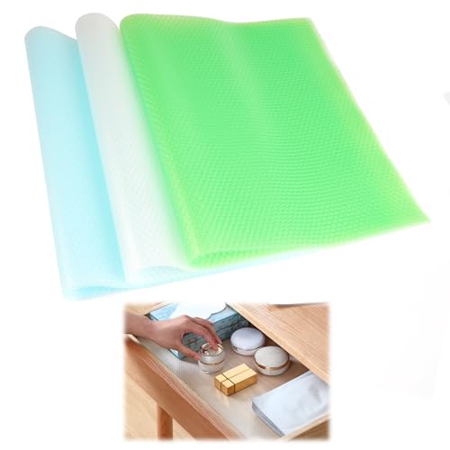 Lot de 12 Tapis Fraicheur pour Frigo Réfrigérateur Anti-Bactériens,44 x 29 cm Tapis de Réfrigérateur Lavable,Tapis Anti Givre pour Congelateur,Tapis...