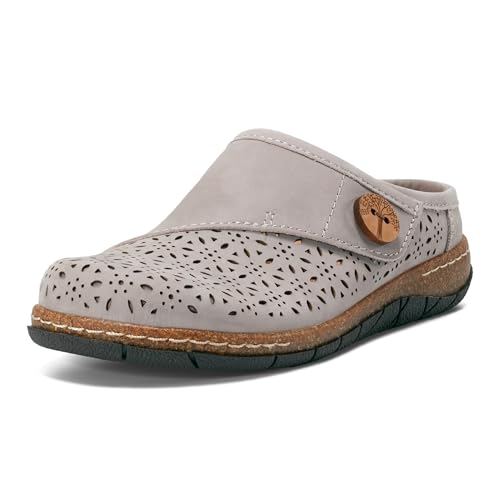 Earth&reg; Erinn Casual Slip-on Flat Clogs, Light Grey 050, 9 M