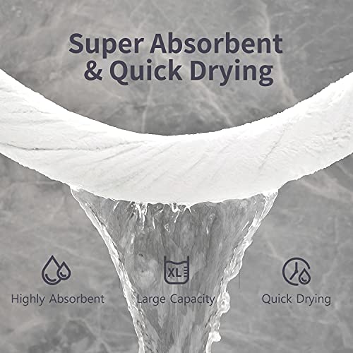 Lifebay Microfiber Bath Towels Set, 10-Piece Ultra Soft Towels For Bathroom, Super Absorbent Microfiber Towels For Body, Quick Dry Towel Sets For Bathroom, Beach, Pool, Gym, Yoga(10-Piece, White) #TOP1