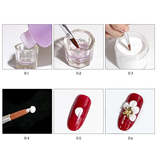 BOLT BEE ACRYLIC POWDER FOR NAIL ART COMBO PACK- 30 GMS EACH PACK OF 3- SHADE- PINK, WHITE & CLEAR 3