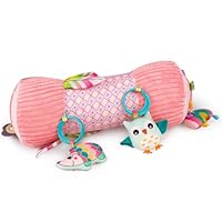 Blublu Park Inflatable Baby Tummy Time Toys for Newborn, Montessori Sensory Crawling Toy Pillow for Babies 6-12 Months with Detachable Mirror, Squeaker & Rattle, Help with Brain Development (Unicorn)