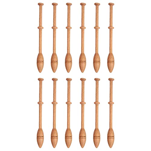 windyday Navette de Tissage de Bois 12 pièces, Bobine de Couture, Navette de frivolité en Dentelle, bobines de Dentelle, Fournitures de Fabrication de...