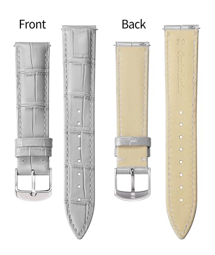 Image of BINLUN Leather Watch Band Genuine Calfskin Replacement Watch Strap Quick Release Crocodile Pattern 10 Colors 13 Sizes for Men Women(10mm,12mm,14mm,16mm,17mm,18mm,19mm,20mm,21mm,22mm,23mm,24mm)
