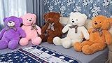 YunNasi Riesen TeddyBär XXL Teddy Bär Großer Kuscheltier Stofftier Plüschbär mit süßer Schleife 120cm