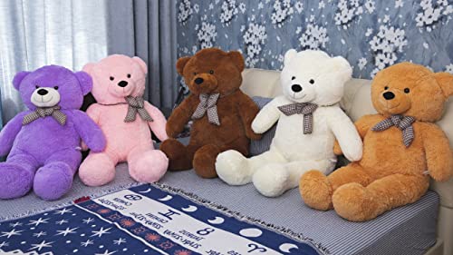 YunNasi Riesen TeddyBär XXL Teddy Bär Großer Kuscheltier Stofftier Plüschbär mit süßer Schleife 120cm