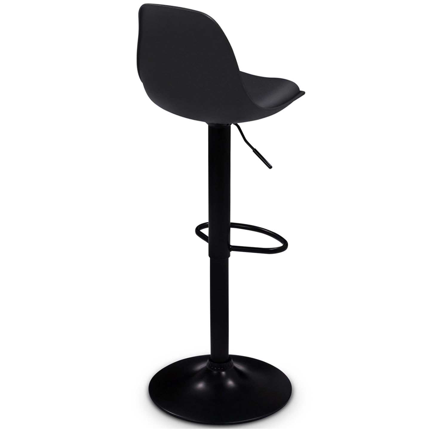 IDMarket - Lot de 2 tabourets de Bar Karl Design Noir Pied Noir