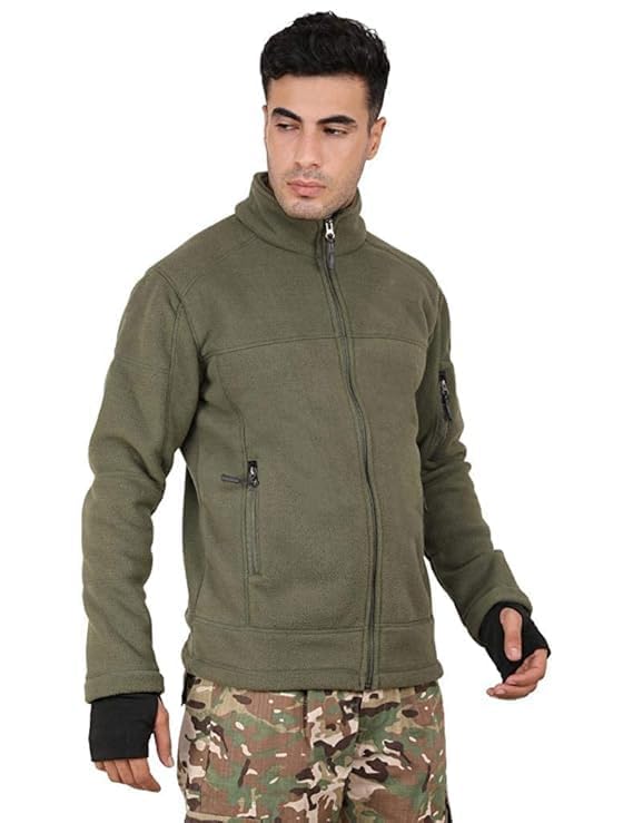 indian sports gear (isg) Men's Solid Army Tactical Winter Green Solid Jacket-picture-17