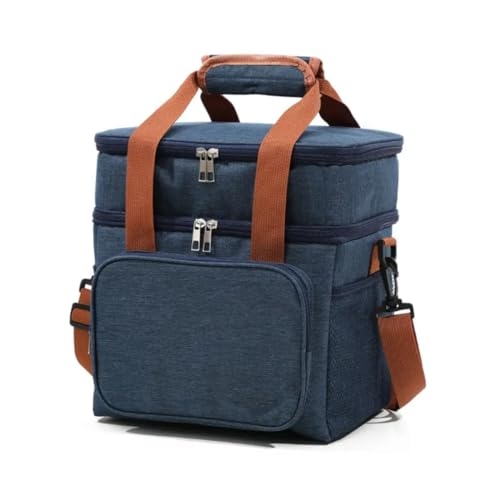 Bolsa Termica Marmita Lancheira Grande Alça Ombro Trabalho Passeio Academia Dois Andares (...